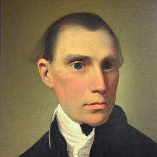 Image similar to An 18th century oil painting of Jerma985 in the mid-late 1700s, portrait of Jerma985, grainy, realistic, very realistic, hyperrealistic, highly detailed, very detailed, extremely detailed, very neat, very epic, very cool, detailed, trending on artstation