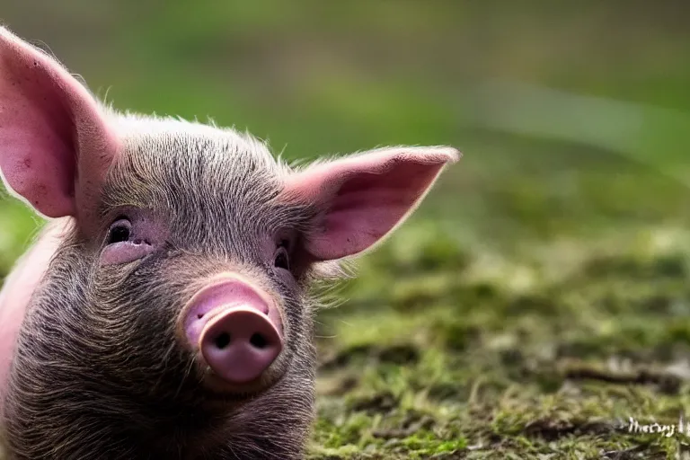 Prompt: a pig pudu!!! hybrid! hyper realistic!! realistic lighting!! wildlife photographer of the year!!! bold natural colors, national geographic, hd, wide angle, 8 k