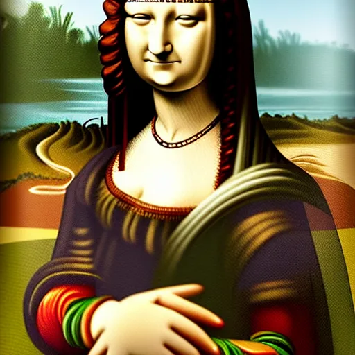 Image similar to monalisa in a gucci car, oil painting, ultradetailed, artstation, ultradetailed, digital painting, ultradetailed