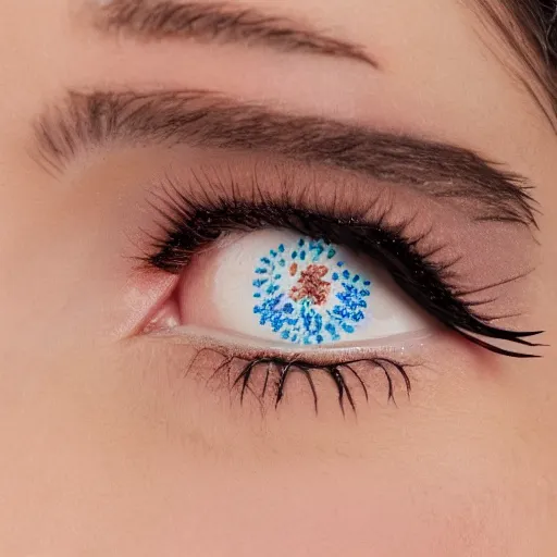 Image similar to high - end cosmetic photography close up of sprinkles mascara