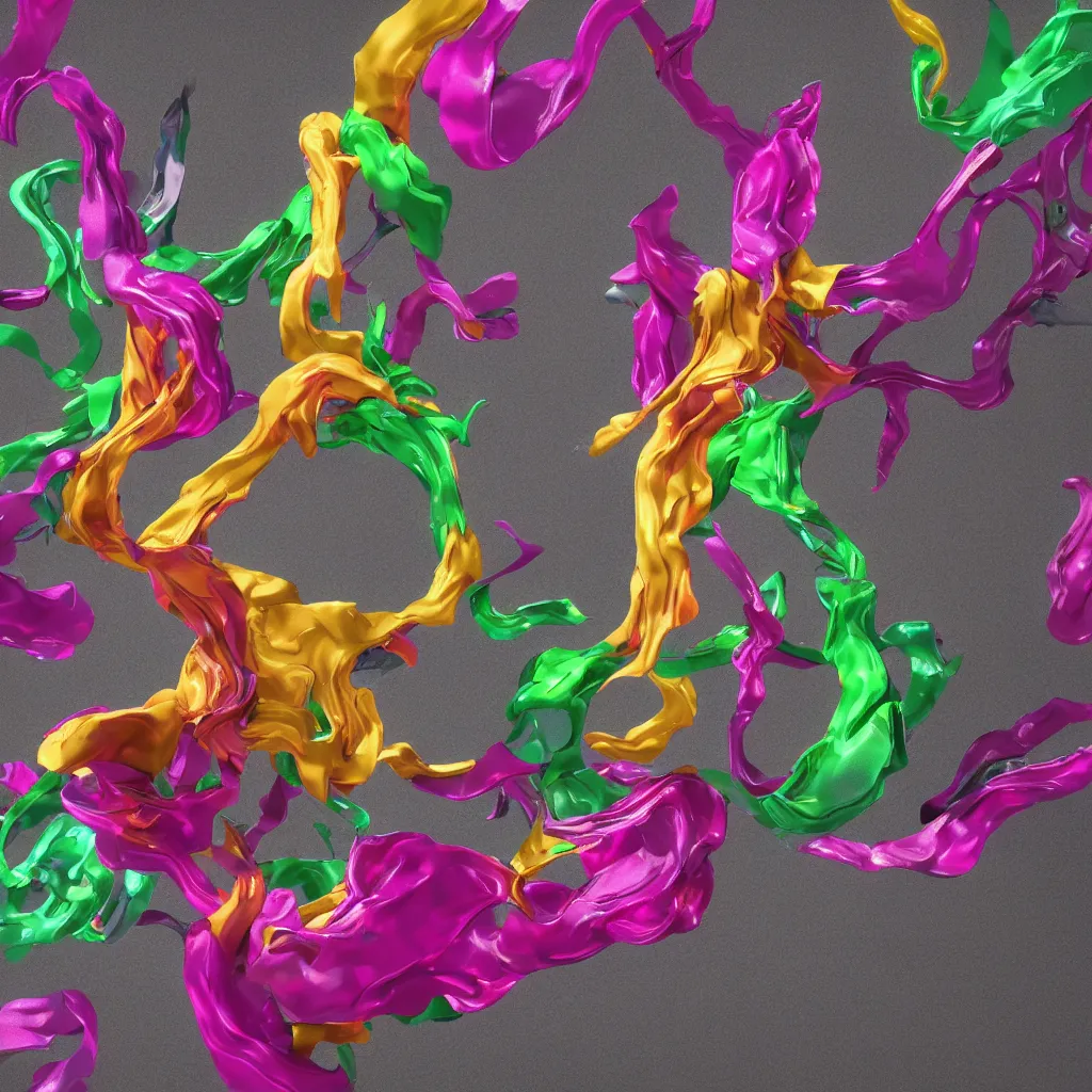 Image similar to painful pleasures by lynda benglis, octane render, colorful, 4 k, 8 k