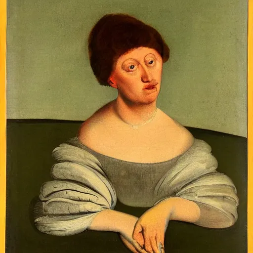 Image similar to portrait of a young woman by Francis bacon