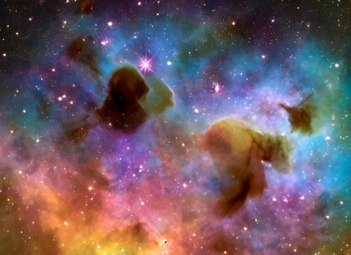 Prompt: james webb space telescope imagery of the carina nebula
