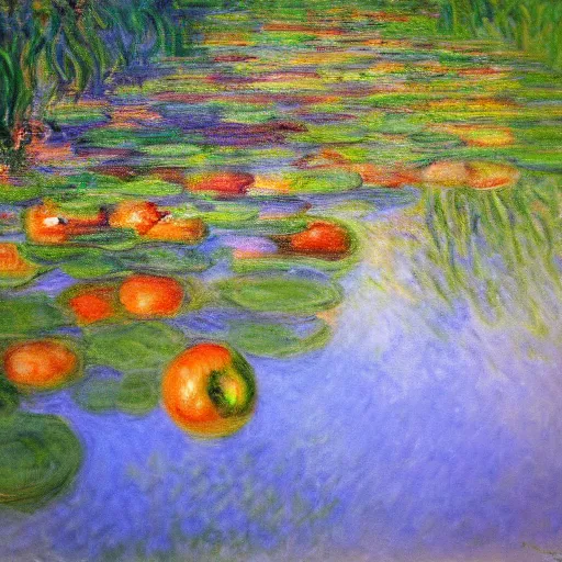Prompt: apple by monet