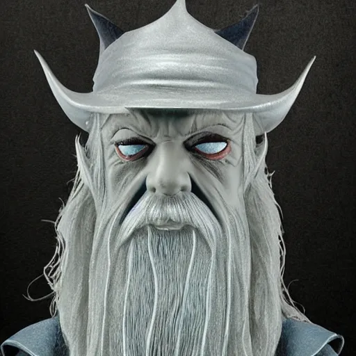 Image similar to 2 tone creepy gandalf