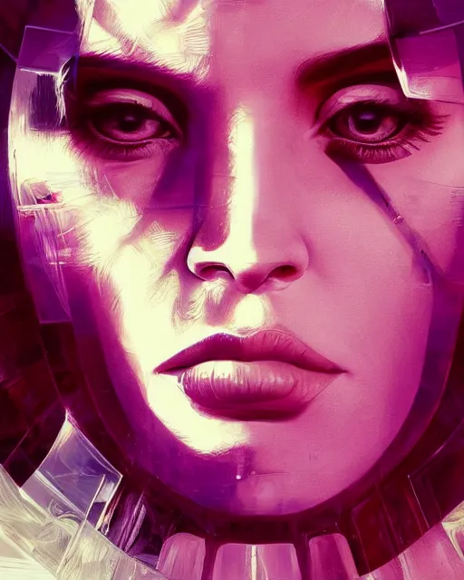 Image similar to portrait of Lana Del Rey as a cyborg. intricate abstract. intricate artwork. by Tooth Wu, wlop, beeple, dan mumford. mulholland drive by david lynch, dune by david lynch, octane render, trending on artstation, greg rutkowski, charlie bowater. very coherent symmetrical artwork. cinematic, hyper realism, high detail, octane render, 8k, iridescent accents
