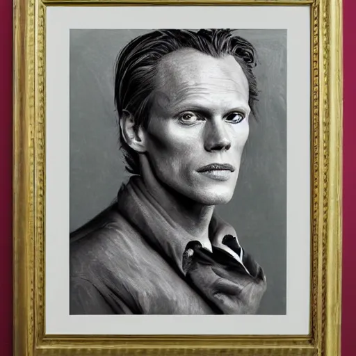 Image similar to data visualization expressionistic detailed portrait of paul bettany at elderly age of 1 0 5