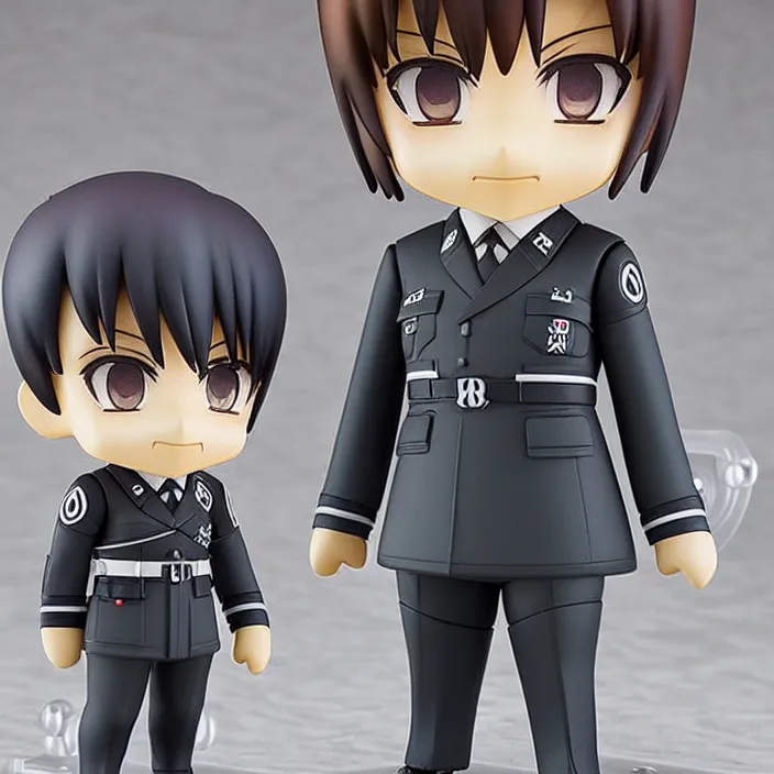 Image similar to An anime Nendoroid of Adolf Hitler, figurine, detailed product photo