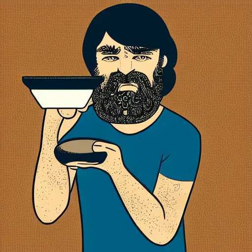 Image similar to bearded man turns bowl using woodlathe, lathe, machinery, vector art