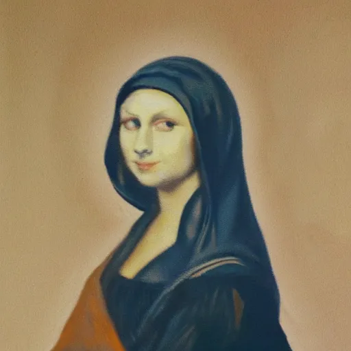 Prompt: the mona liza painted by sociopath