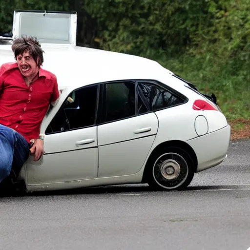 Image similar to Richard Hammond crashing a car