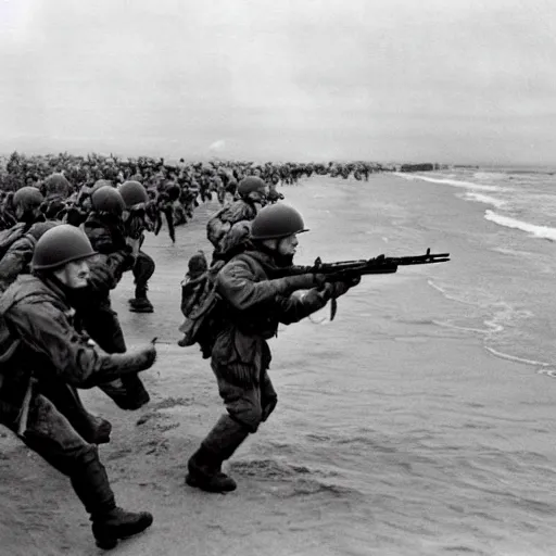 Image similar to attacking omaha beach on d - day