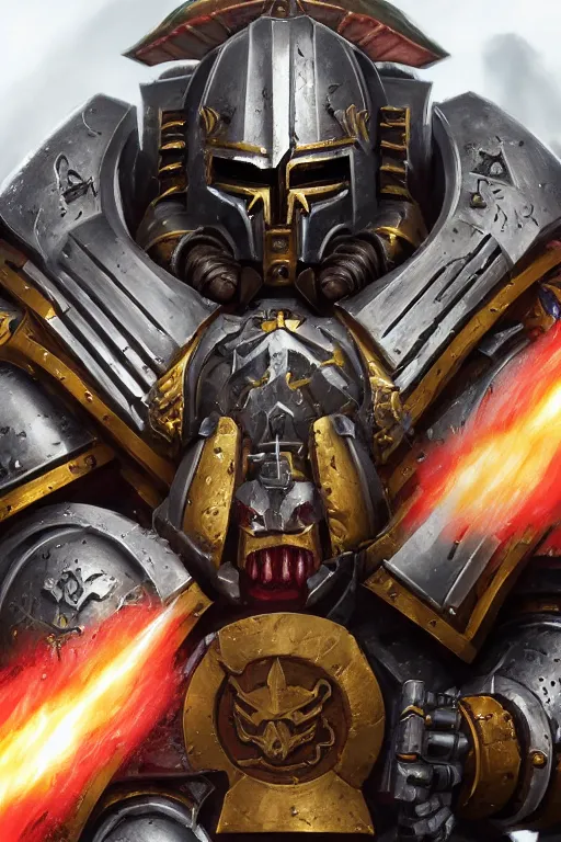 Image similar to armor portrait heros warhammer 4 0 k horus heresy fanart - the primarchs emperor by johannes helgeson animated with vfx concept artist & illustrator global illumination ray tracing hdr fanart arstation zbrush central hardmesh 8 k octane renderer comics stylized