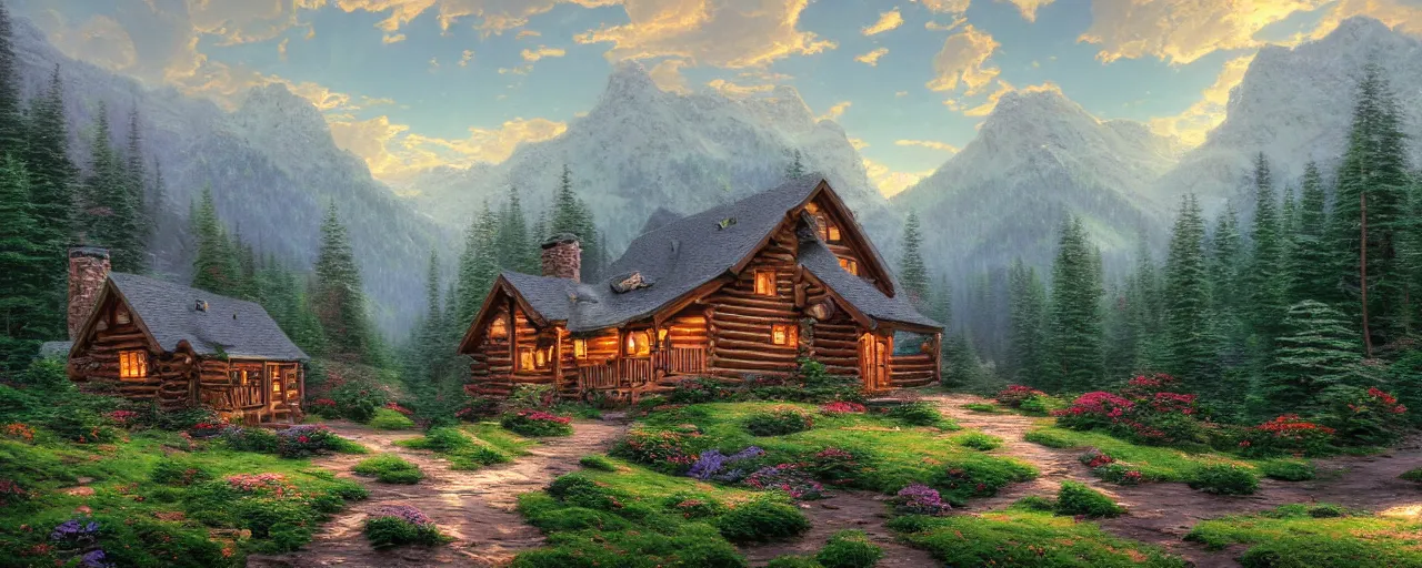 Grandma house in the forest - HD winter wallpaper season