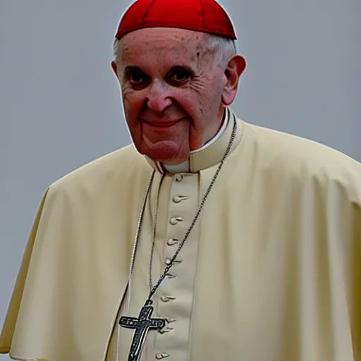 Prompt: pope Jean Paul II wear funny hat