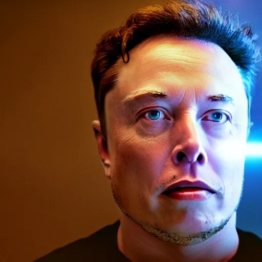 Image similar to movie still of elon musk cyborg, cinematic composition, cinematic light, criterion collection, by edgar wright