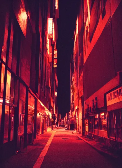 Image similar to night street, winding refn aesthetics