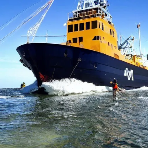 Image similar to huge fishing seiner ship