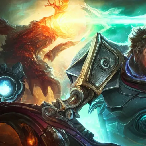 Image similar to portrait of bill gates as a spellcaster, league of legends amazing splashscreen artwork, gears of war, splash art, natural light, elegant, photorealistic facial features, intricate, fantasy, detailed face, atmospheric lighting, anamorphic lens flare, cinematic lighting, league of legends splash art, hd wallpaper, ultra high details by greg rutkowski