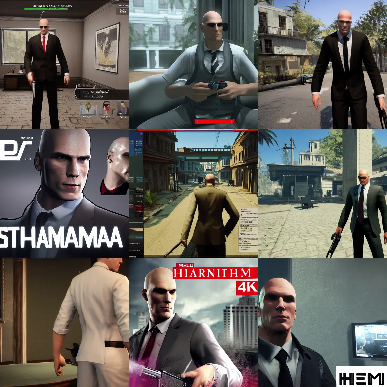 Prompt: streamer jerma985 in hitman, gaming, detailed, 4k