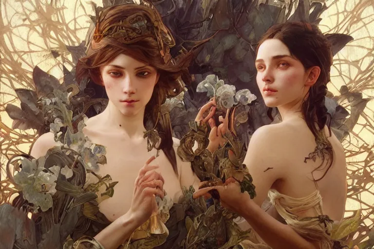 Image similar to painting of transcommunication, ultra realistic, concept art, intricate details, eerie, highly detailed, photorealistic, octane render, 8 k, unreal engine. art by artgerm and greg rutkowski and alphonse mucha