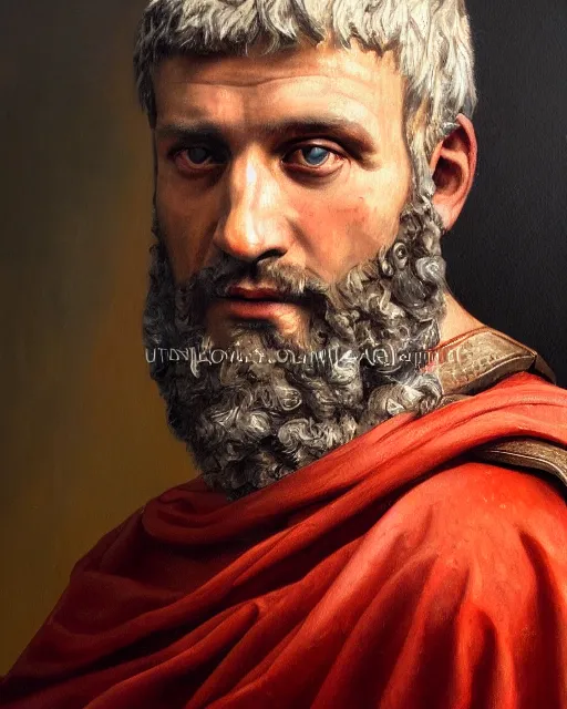 Image similar to oil painting portrait of lucius cornelius sulla, high production value, intricate details, high resolution, hdr, high definition, masterpiece, realistic, ultrarealistic, highly detailed, hd, sharp focus, non blurry, sharp, smooth