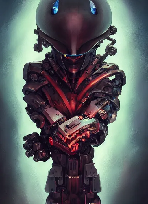 Image similar to anthropomorphic raven bodybuilder cyborg robot fighter portrait, horror, game design fanart by concept artist gervasio canda, behance hd by jesper ejsing, by rhads, h. r. giger, makoto shinkai and lois van baarle, ilya kuvshinov