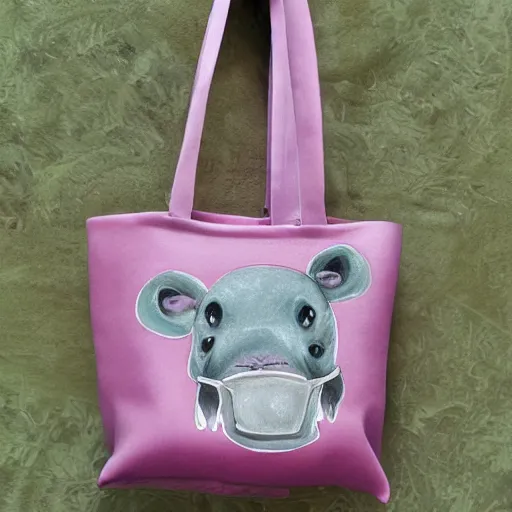 Image similar to teacup hippopotamus in a handbag