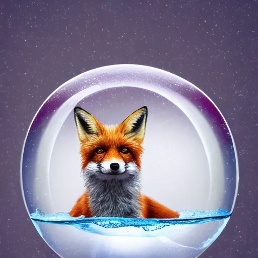 Fox Trapped In A Giant Floating Bubble | Stable Diffusion | OpenArt