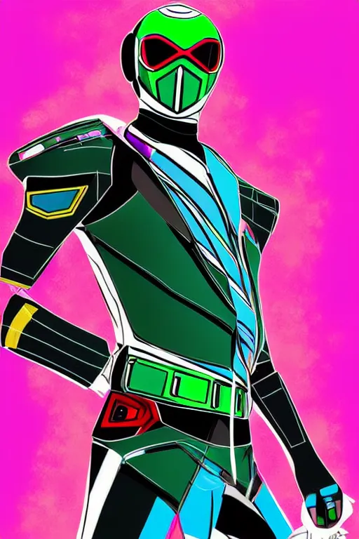 Image similar to random kamen rider. gta vice city style art, pop art, aesthetic art, 8 k, stylish, elegant asymmetrical, high details, digital painting, concept art, smooth, beautiful, amazing details, full body posse perfect, sharp focus, illustration, intricate, art by arstation and mimmo rottela, pixels art by paul robertson