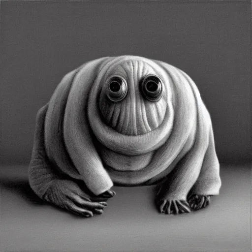 Image similar to tardigrade in style of vilhelm hammershoi