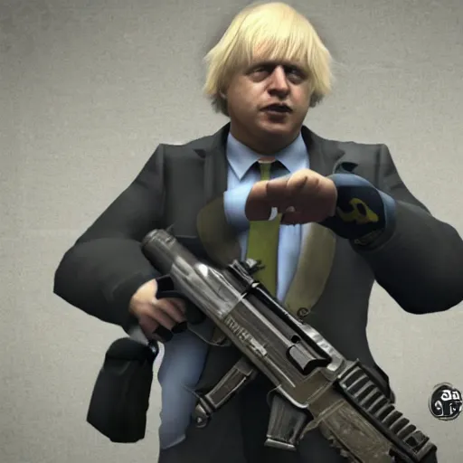 Image similar to boris johnson in csgo. csgo screenshot