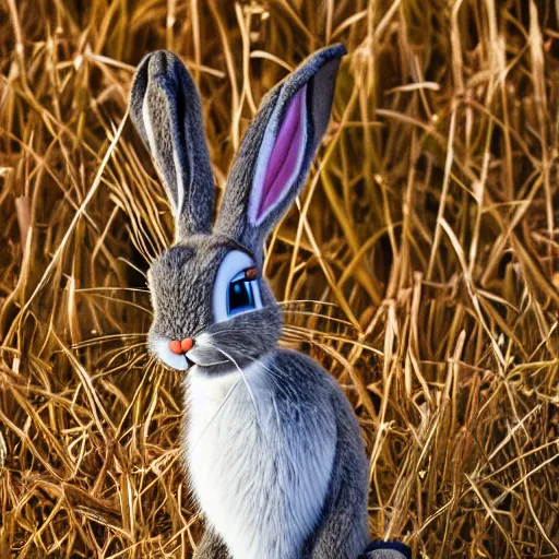 Image similar to Portrait of a bugs bunny, Sigma 85mm Lens F/1.8, award winning photography