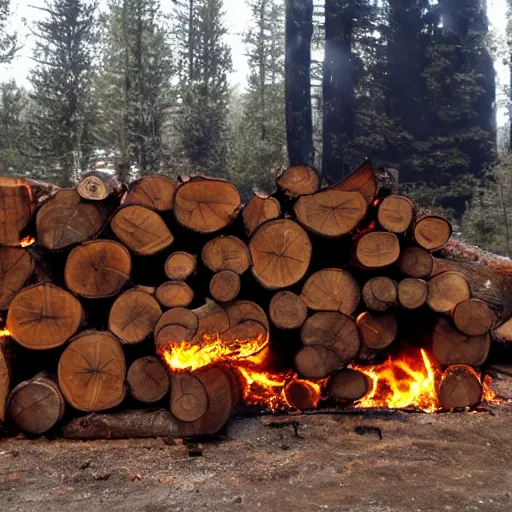 Image similar to the logs burn slower here