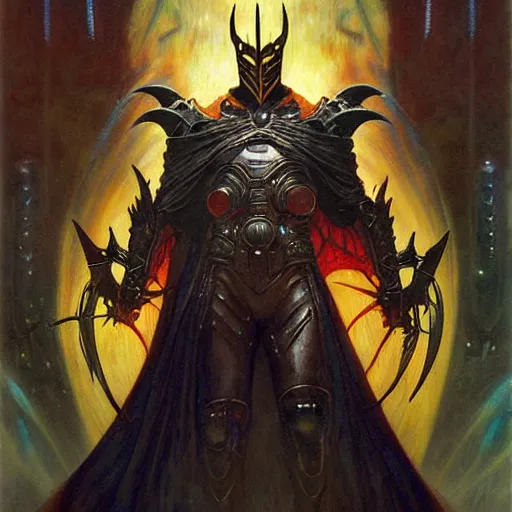 Image similar to portrait of sauron from xmen. shadowrun furaffiniy cyberpunk fantasy highly detailed painting by gaston bussiere craig mullins jc leyendecker gustav klimt artgerm greg rutkowski john berkey, bergey, craig mullins, ruan jia, raymond swanland, jeremy mann, tom lovell, alex malveda