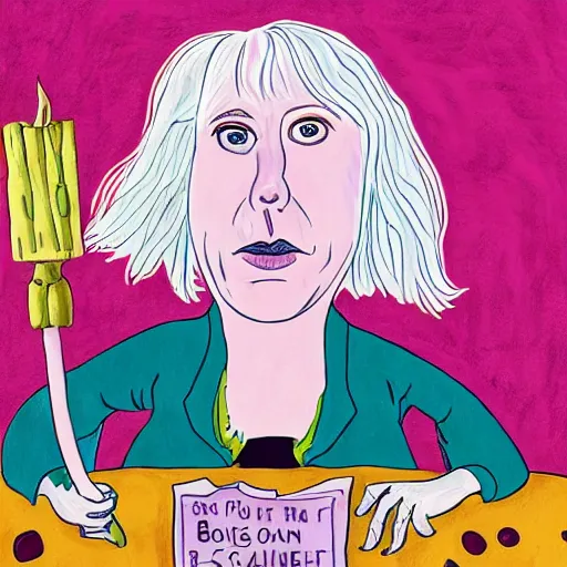 Image similar to ursula the sea witch, boris johnson, by lisa hanawalt, bojack horseman