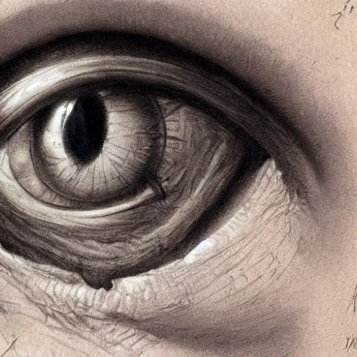 Image similar to human eye, scientific study of da vinci, artstation, ultradetailed
