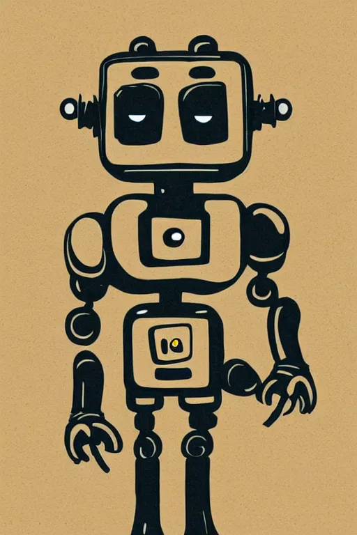 Image similar to a portrait of an incredibly cute industrial-looking anthropomorphic robot, whimsical, cheerful