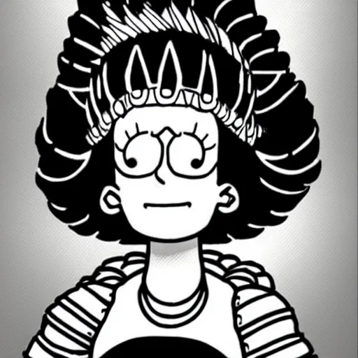 Prompt: marge simpson in berserk drawn by eiichiro oda