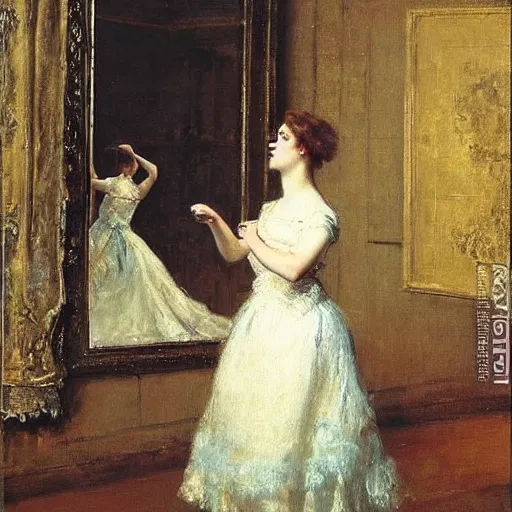 Image similar to a young woman dancing by alfred stevens