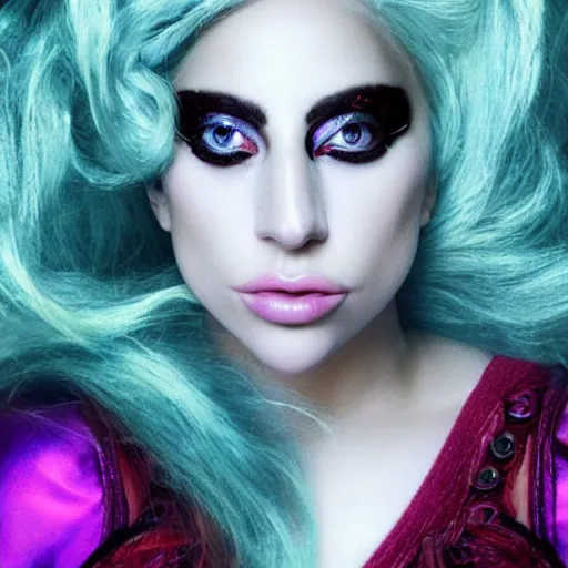 Prompt: portrait of lady gaga as an elf sorceress, ultra realistic, canon photography