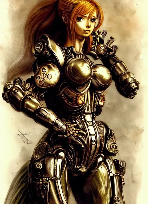 Prompt: baroque goddess samus aran bioorganic varia suit, energetic varia suit, full body portrait, highly detailed, intricate, concept art, vertical portrait, battle angel alita, by rembrandt, 1 6 6 7, by jean - baptiste monge, resine figure, cyborg, adriana lima