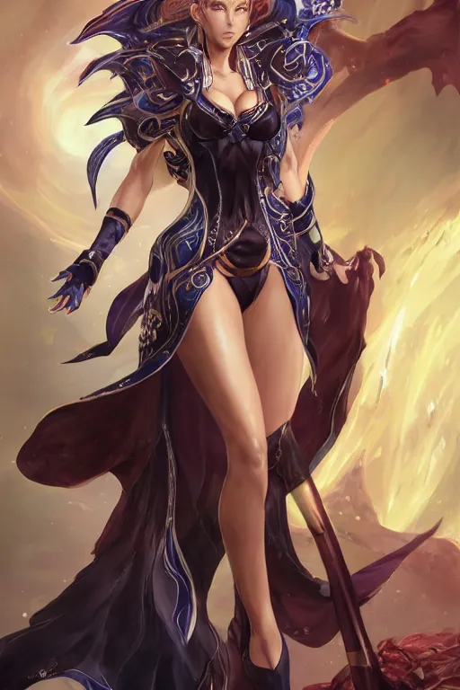 Prompt: gisele bündchen in a blade and soul spinoff artbook rendered by the artist Taran Fiddler, Joe Madureira,Nadezhda Tikhomirova, Jiyun Chae, Lê Long, trending on Artstation by Hyung tae Kim, artbook, Stanley Artgerm Lau, WLOP, Rossdraws , James Gurney