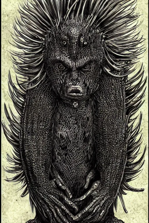 Image similar to mole humanoid figure monster, symmetrical, highly detailed, digital art, sharp focus, trending on art station, kentaro miura manga art style