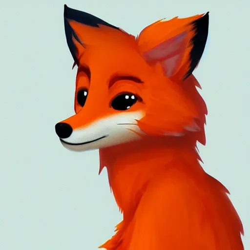 Prompt: fursona of an orange fox with poofy hair, digital art, furaffinity, tumblr, twitter