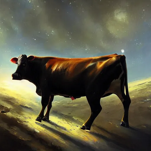 Image similar to cow in space by darek zabrocki