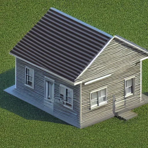 Image similar to a stock photo of a house, isometric, realistic, hdr