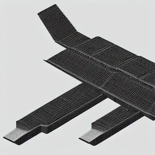 Prompt: side view ship schematics of the spaceship from the computer game system shock 2 made in 1999 , 3D render , 4k