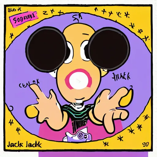 Prompt: jack stauber micropop cover art