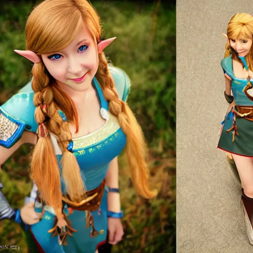 Image similar to zelda, zelda, zelda beautiful girl by Sam Yang